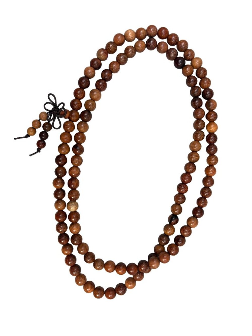 Natural Burmese Rosewood Mala Prayer 108 Beads 8mm Necklace 29.2g
